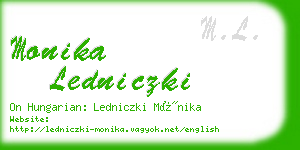 monika ledniczki business card